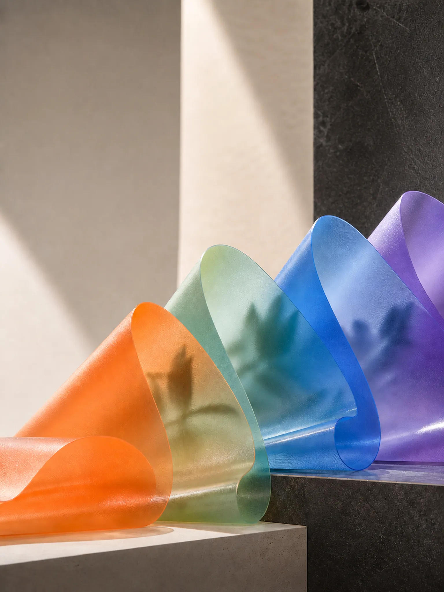 Colored Translucent Frosted Film — Soft colored haze for partitions & shades